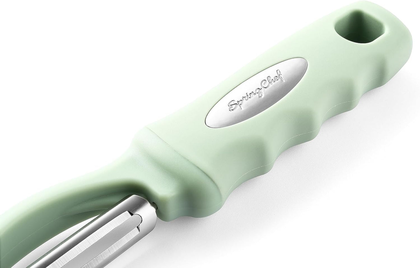 Spring Chef Premium Swivel Vegetable Peeler, Soft Grip Handle and Ultra Sharp Stainless Steel Blades - Perfect Kitchen Peeler For Veggie, Fruit, Potato, Carrot, Apple - Black