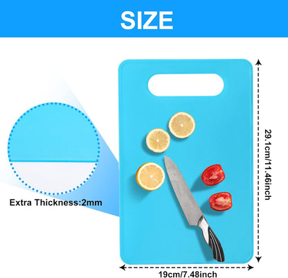 Flexible Cutting Board BPA Free 4 Colored Plastic Cutting Board Mat Set, Dishwasher Safe, 11.4 IN x 7.5 IN, 2mm Thickness