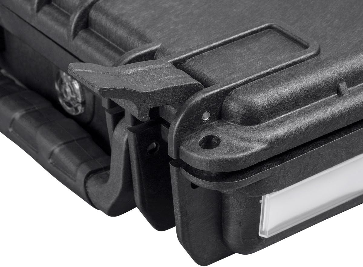 Monoprice Weatherproof/Shockproof Hard Case - Black Ip67 Level Dust and Water Protection Up to 1 Meter Depth with Customizable Foam, 10" x 9" x 7", 6.6 Liter