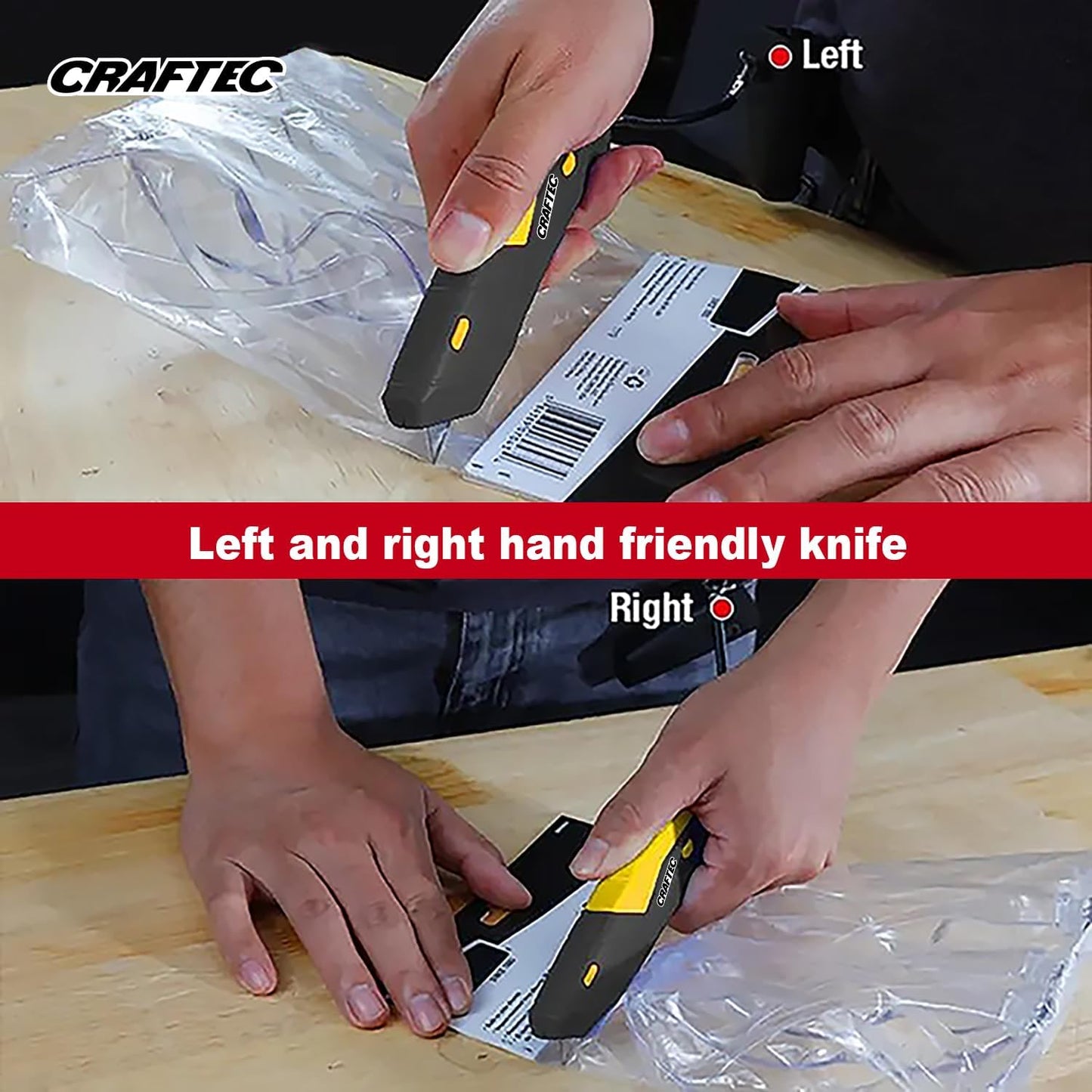 Craftec Retractable Utility Knife Box Cutter with Holster & Lanyard - The Ultimate Tool for Precise Cuts, 3 Blade Settings, Ergonomic Design, Left & Right Hand Friendly, Quick Blade Change CT5 (Blue)