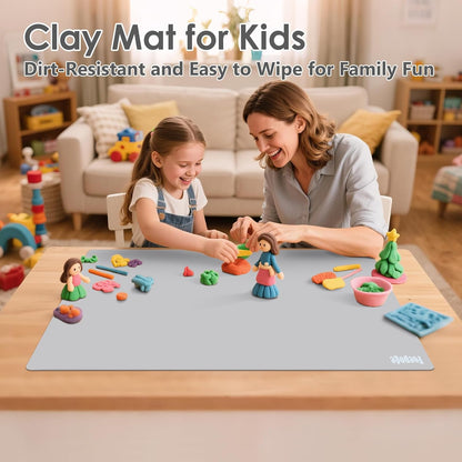 36.2" x 24" Extra Large Silicone Mat for Epoxy Resin, Nonstick Silicon Mats for Crafts Jewelry Casting, Non-Slip Kitchen Table Placemats for Countertop Protector Heat Resistant by Foepoge, Black