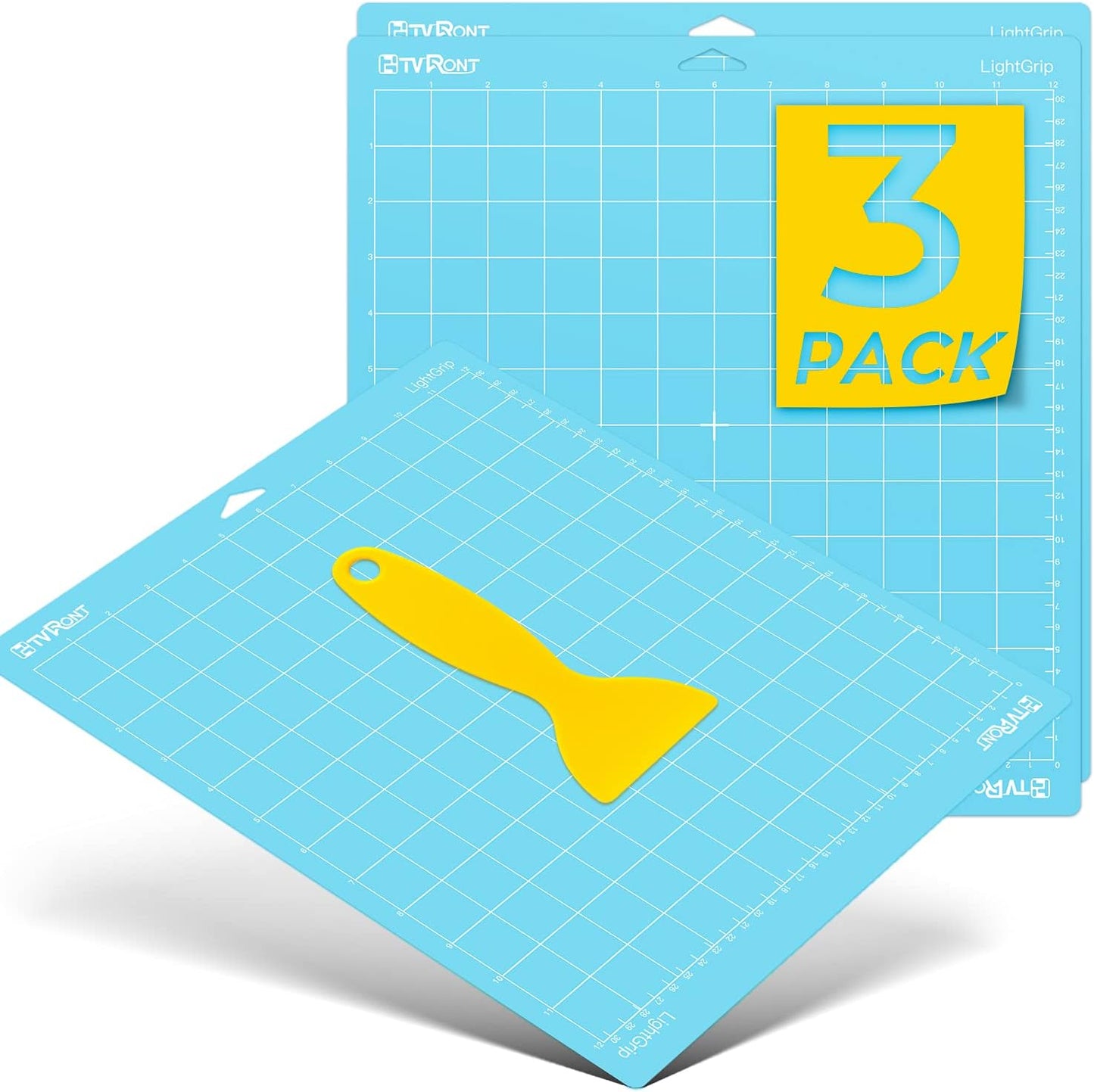 HTVRONT Cutting Mat, 6 Pcs Cutting Mat 12x12(Standard, Light, Strong, FabricGrip) Compatible with Cricut Maker 3/Maker 4/Maker/Explore 3/4/5/Air 2/One, Variety Adhesive Sticky Cutting Mats Accessories