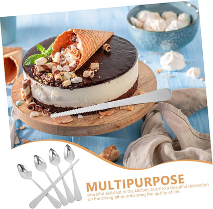 Unomor Stainless Steel Grapefruit Spoon and Knife Serrated Edges Thick Handle Fruit Scrapers Kitchen Tools for Salads Melon Pitaya