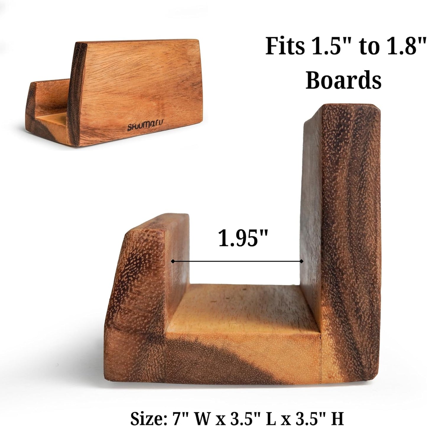 SHUMARU Mahogany End Grain Cutting Board, 17×13×1.6 in – Handmade Butcher Block, Knife-Friendly, Juice Groove, Non-Slip Feet