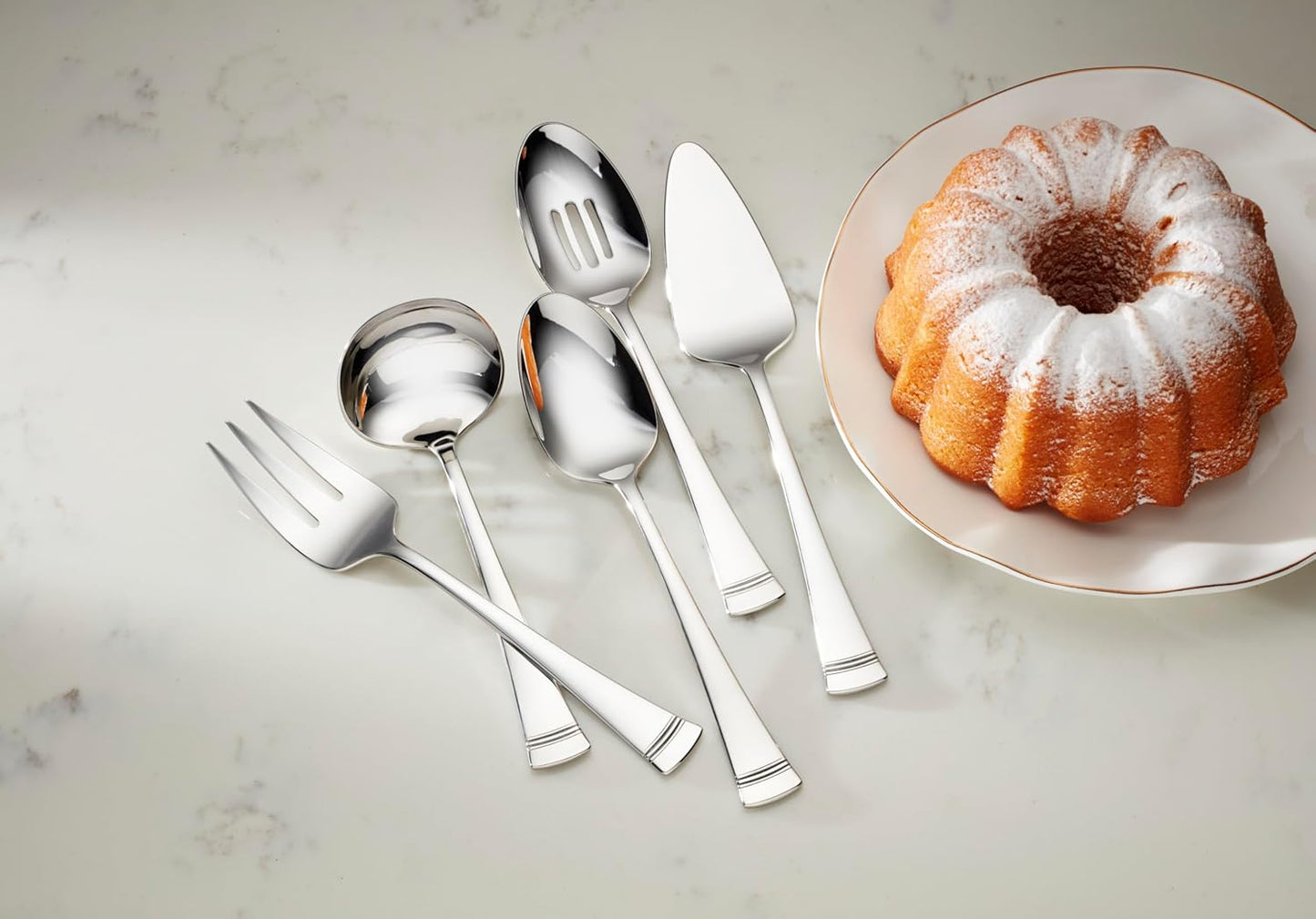 Lenox Silverware Set, Portola 12-Piece Steak Knife Flatware Set, Service For 12, Made Of 18/10 Stainless Steel, Dishwasher Safe, Home And Kitchen Utensils, Knives, Cutlery (Silver, 12 Piece)