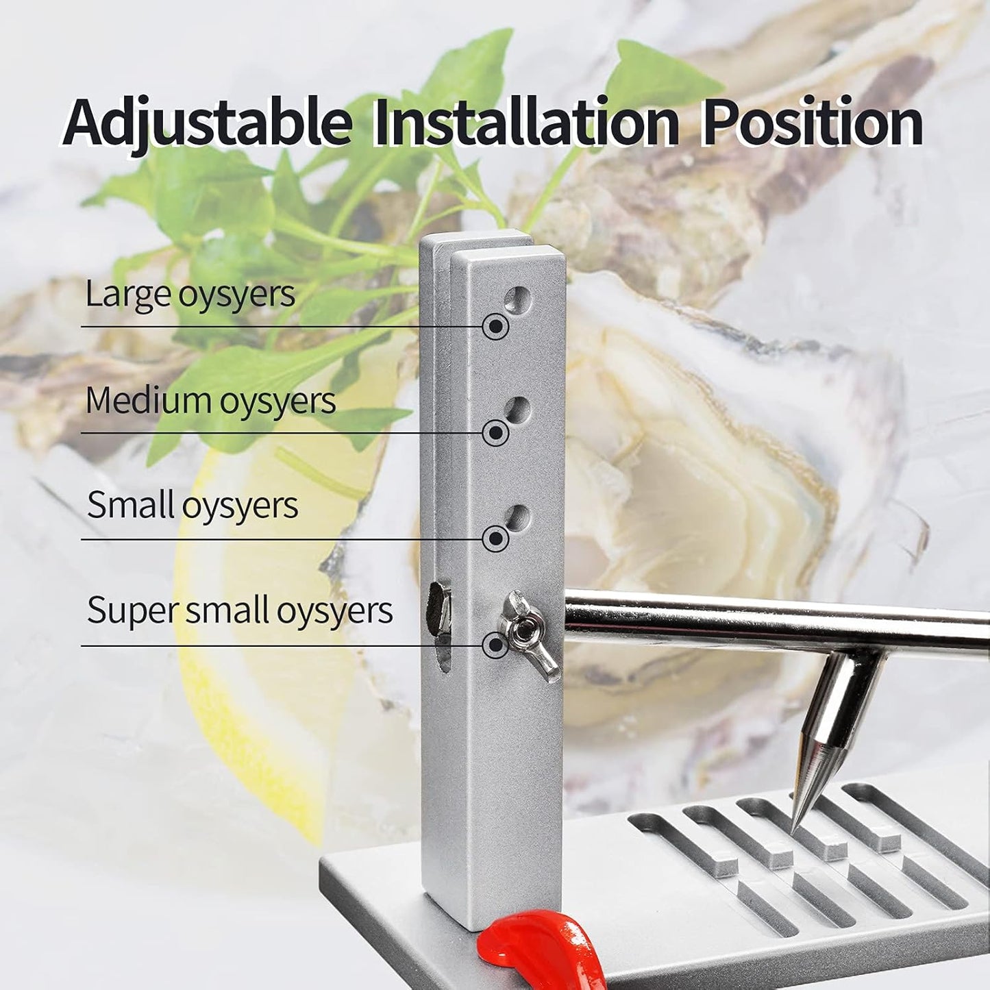 Oyster Opening Tool, Oyster Shucker-Shucking Machine, Oyster Opener Machine, Oyster Shucking Clamp Tool Kit with Oyster Shucking Knife and Gloves, Aluminum Oyster Shucking Clamp