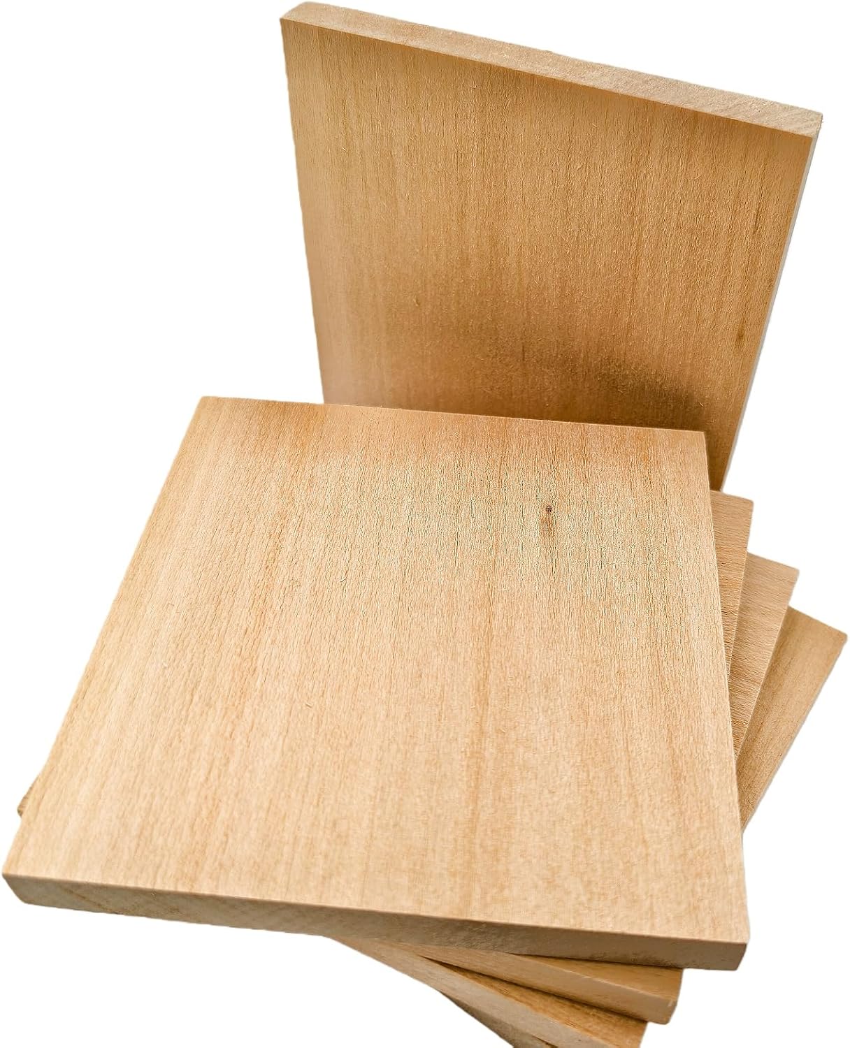 Unfinished Basswood Blocks for Crafts, Wood Craft Panels for Art, Engraving, Painting, DIY Projects, Chip Carving, Fretwork (7.87 x 3.93 x 0.78 in)