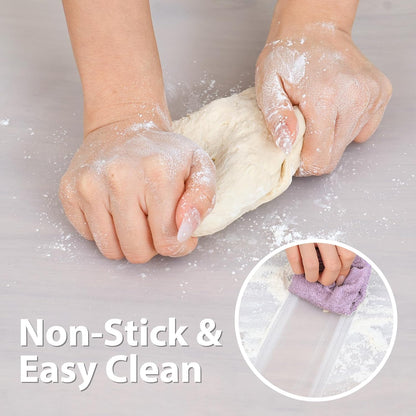 Thick Silicone Counter Mat Large 23.4"by15.6", Heat Resistant Mat for Kitchen Table/Countertop Protector/Non Stick Pastry Baking Placemats, Silicone Pad for Crafts Kids, Super Kitchen Clear