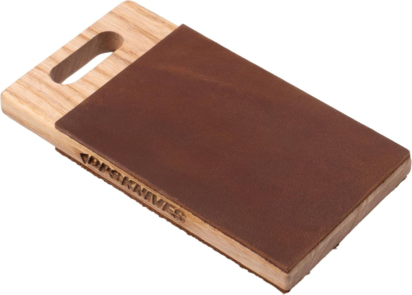 BPSKNIVES Knife Polishing Board for Careful Blade Polishing and Final Edge Refinement, Leather Strop with Polishing Compound for Knife Maintenance