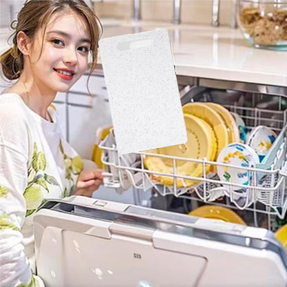2 Pcs Cutting Board for Kitchen Small Mini Plastic Granite Color Cutting Board Dishwasher Safe Cutting Boards for Food Prep, Fruits, Vegetables with Easy Grip (6" x 10",White)