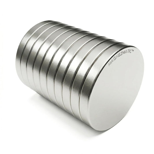 N52 Neodymium Disc Magnets 25mm x 3mm (1 x 1/8 inch) 14.6 lbs Pull – Strong Rare Earth Round Magnets for DIY Crafts, Cabinet Latches, Knife Strip (10 Pack)