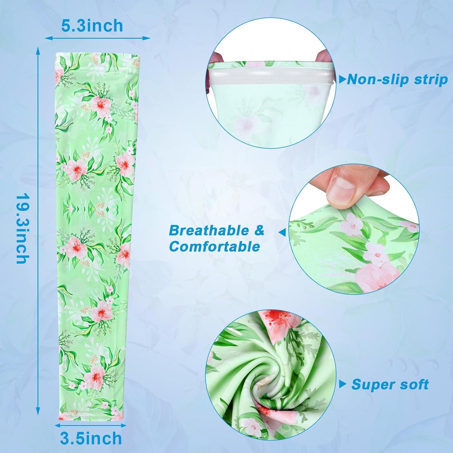 4 Pairs Gardening Sleeves Anti-Slip Arm Protection with Thumb Hole Sun Sleeve Cooling Arm Sleeves for Women Men Outdoor
