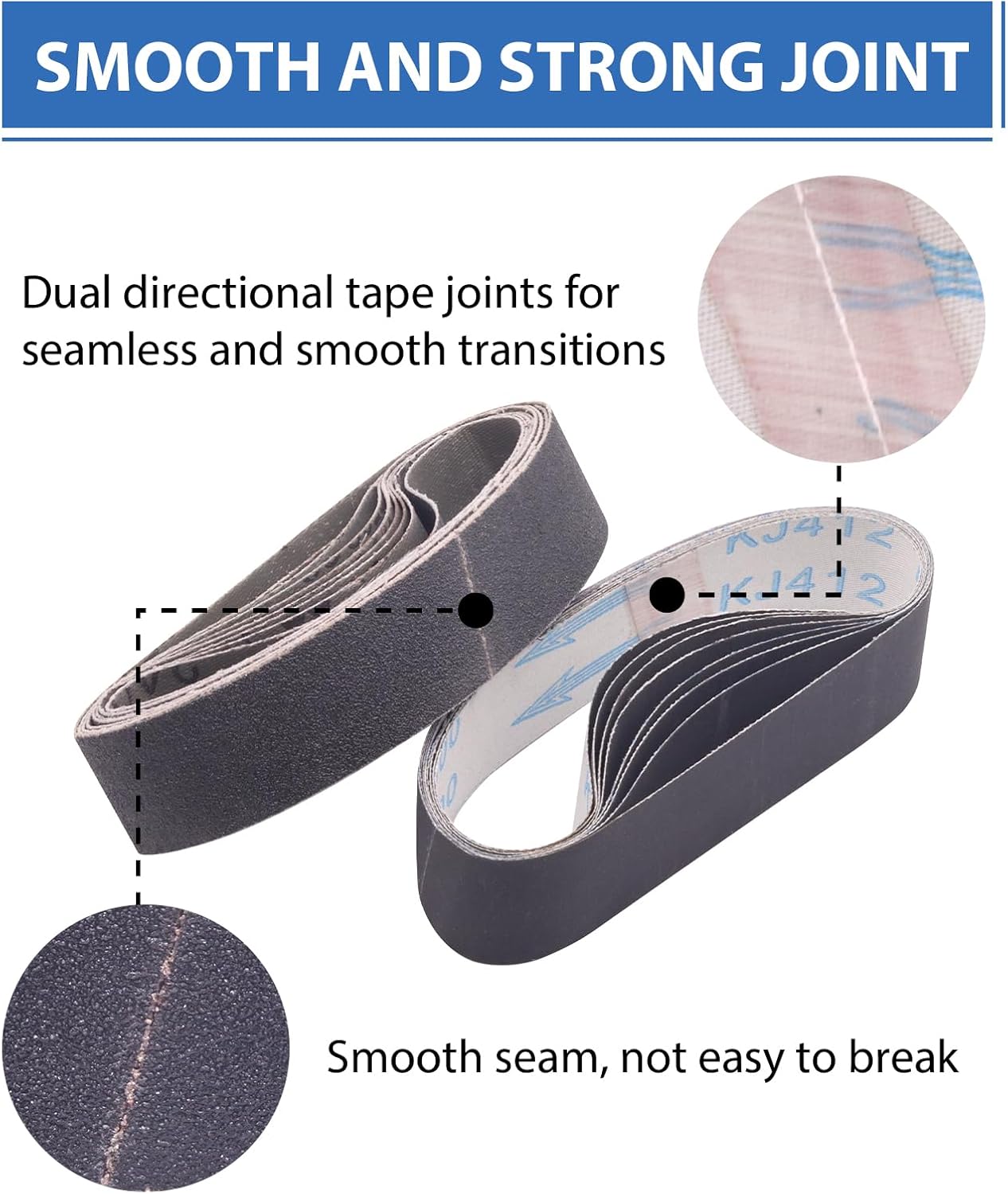 1x30 Inch Silicon Carbide Sanding Belts, 4 PCS Each of 80,120, 240, 400, 800,1000 Grits Knife Sharpening Belt Kits for 1 x 30 Inch Belt Sander, 24 Pack