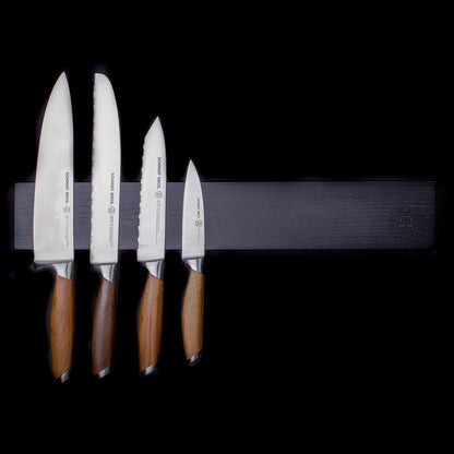 Schmidt Brothers - Acacia 24" Knife Magnetic Strip Wall Bar, Universal Magnetic Knife Holder for Wall and Cutlery Storage Up to 12-16 Knives