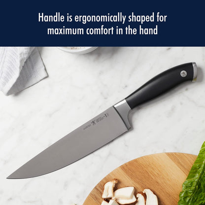 HENCKELS Silvercap Razor-Sharp 3-Piece Kitchen Knife Set, Chef Knife, Paring Knife, Utility Knife, German Engineered Informed by 100+ Years of Mastery