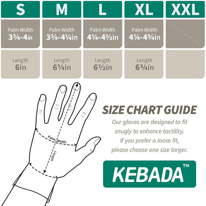 Kebada Cut Resistant Gloves, ANSI A2 Cutting Glove, PU Coated, Touchscreen, Multi-Purpose Model C2, 3 Pairs, Large