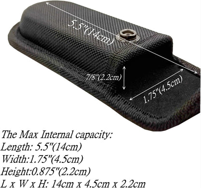 Multitool Belt Sheath for Leatherman, Gerber - Nylon Knife Pouch for Folding Knife - Snap Closure Knife Holder with Horizontally or Vertically Carry Belt Loop