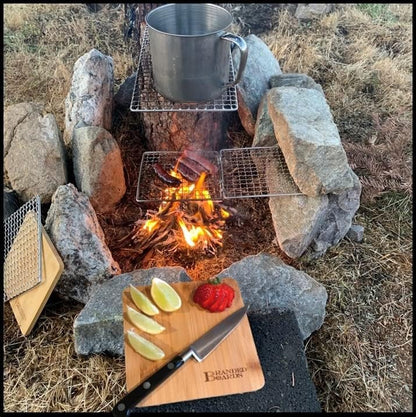 Small Mini All Natural Bamboo Cutting Board, Great for Apartments RV's Home Bar Charcuterie Backpacking Camping Bushcraft Dorm Rooms Picnics & Entertaining (1 Pack)