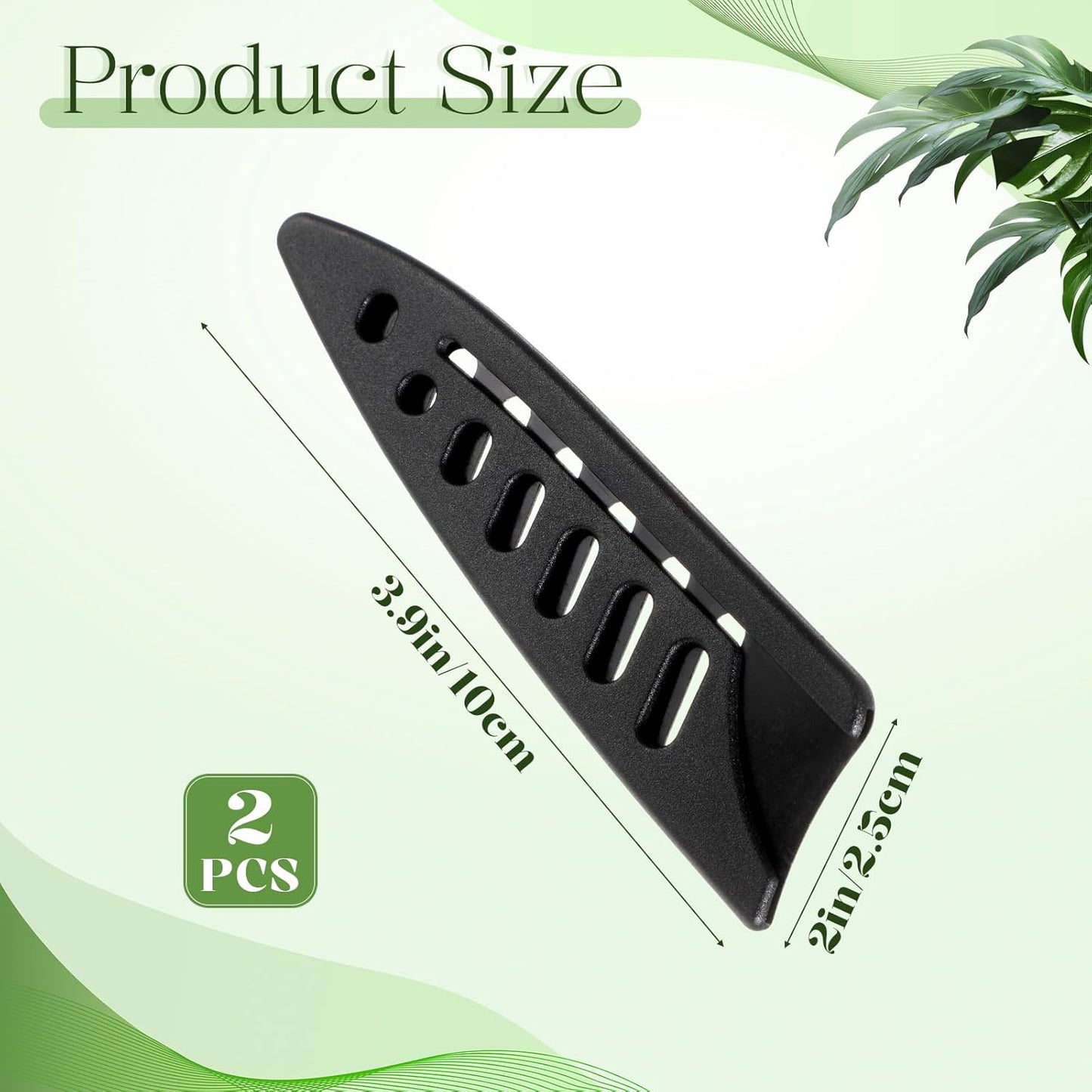 2 PCS Black Knife Sheaths for Kitchen Knives, Safety Knifes Cover Sleeves Universal Plastic Knifes Sheath Portable Blade Protector for 3.9 Inch Paring Knife, Paring Utility Bread Chef