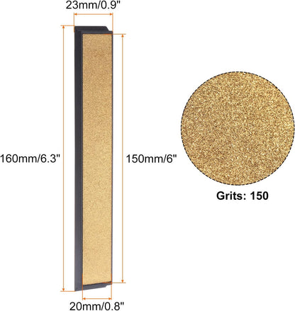 uxcell Diamond Sharpening Stone, 6" x 0.8" (150mm x 20mm) 80 Grits Titanium Coated Whetstone Sharpener Grinding Plate Hand Tool