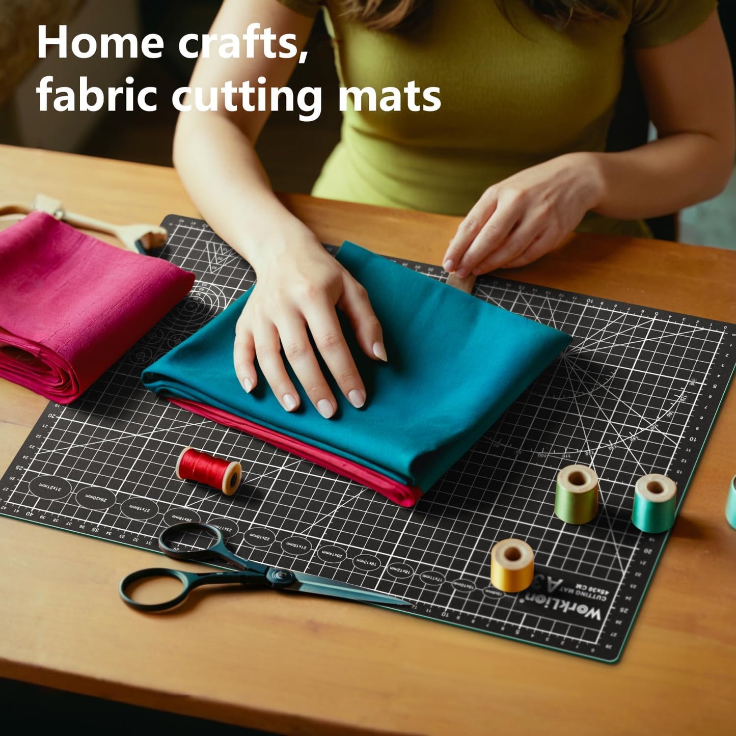 Worklion Self Healing Cutting Mat for Craft-Thickened 18inch x 12inch fabric sewing mat for quilting,rotary cutting, nonslip