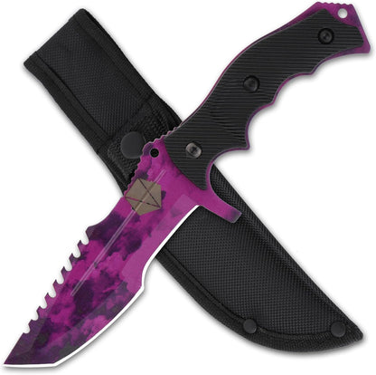 REAT Fixed Blade Knife with Sheath, 4.1" 440C Steel Blade with Full Tang Design,Ergonomic ABS Plastic Handle, EDC Sharp Hunting Knife,Tactical Knife for Camping,Survival,Bushcraft,Hiking