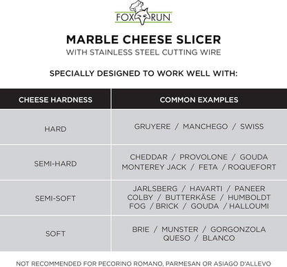 Fox Run Brands 3841COM Fox Run 3841 Marble Cheese Slicer, White