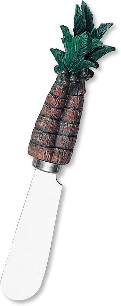 Supreme Housewares Tiki Bar Cheese Spreaders, Hand-Painted Resin Handles with Stainless Steel Blades for Spreading Cream Cheese, Butter, and Jam, Assorted Designs, Set of 4