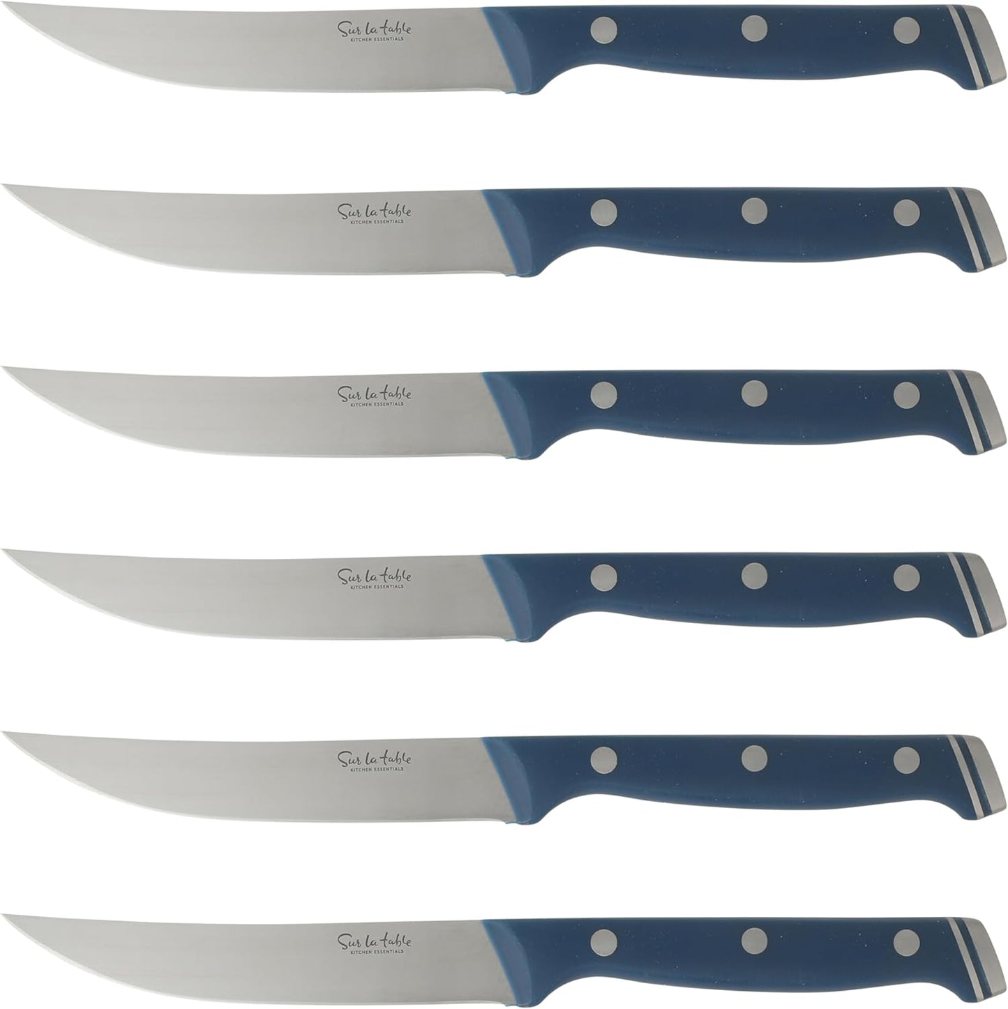 Sur La Table Kitchen Essentials Knife Set with Block, 14-Piece Forged German Steel Kitchen Knives, Beech Wood Block, Chef, Santoku, Bread & Steak Knives, Shears & Sharpener – Linen White