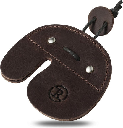 Ringsun Leather Archery Finger Tabs,Handmade Archery Finger Guard for Shooting Practice Gear, Recurve Bow Fingers Tab
