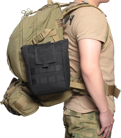 Azarxis Tactical Mini Belt Pouches, Multi-Purpose Small Battery Case Compact Utility EDC Card Slot Holder Waist Bags Military Molle Pack Sundries Storage Pack