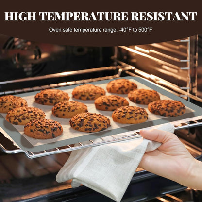 Silicone Baking Mat, 3 Pack Reusable Baking Sheet, Non-Stick ＆ Food Safe Silicone Mats for Baking for Making Cookies Macaroons Bread, Baking Supplies ＆ Accessories