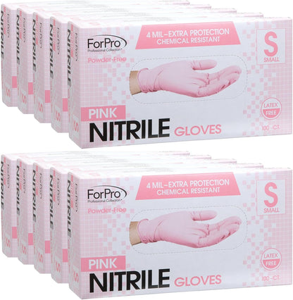 ForPro Disposable Nitrile Gloves, Chemical Resistant, Powder-Free, Latex-Free, Non-Sterile, Food Safe, 4 Mil