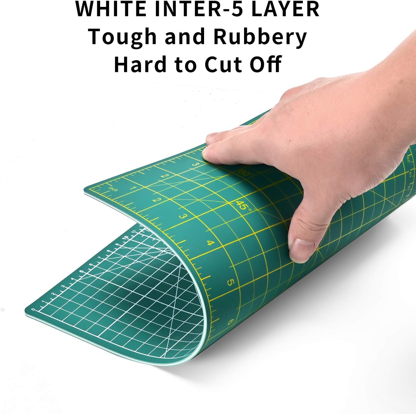 ArtAt Self Healing Cutting Mat: 12″x 18″ Black-Gray Eco-Craft Cutting Mat - 5-Layer Durable Anti-Blade-Wear Material for All Your Crafting Needs