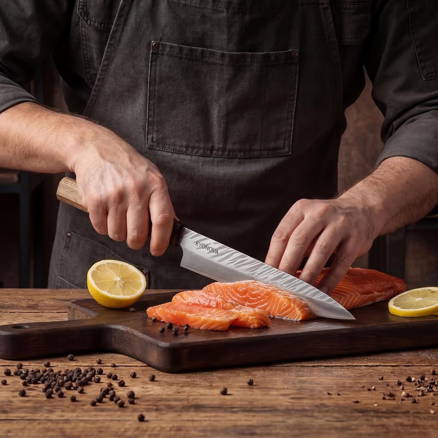 7 Inch Santoku Knife, 9-Layer VG10 High Carbon Steel Multipurpose Japanese Kitchen Knife, Sharp Steak Knife & Brisket Knife with Rosewood Handle for cutting meat for Home & Restaurant