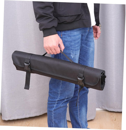 TIDTALEO Chef Roll Bag Shoulder Strap Cutlery Holder Organizer Knives Kitchen Tool Pouch Mesh Pocket