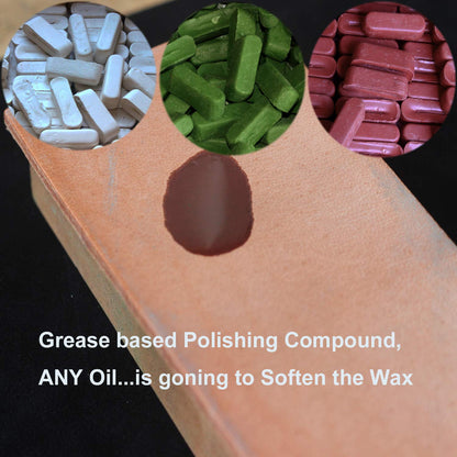Polishing Buffing Compound Kit, Jeweler’s Rouge for Metal, Copper,Stainless Steel, Aluminum, Jewelry, Knife Strop & Buffing Wheel Polishing