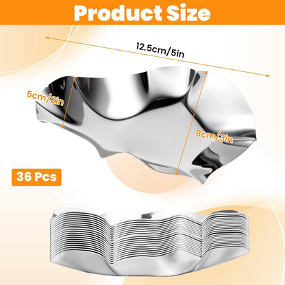 36 Pack Stainless Steel Oyster Shells, Reusable Grillable Oyster Shells Grillable Baking Dish And Grill Pan for Oysters Clams Scallops
