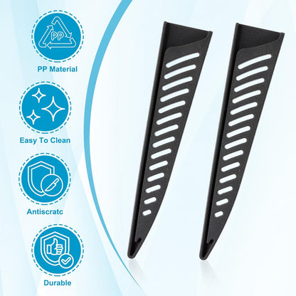 PATIKIL PP Safety Knife Cover Sleeves for 9.5" Chef Knife, 3 Pack Knives Edge Guard Blade Protector Universal Knife Sheath Portable for Kitchen, Black