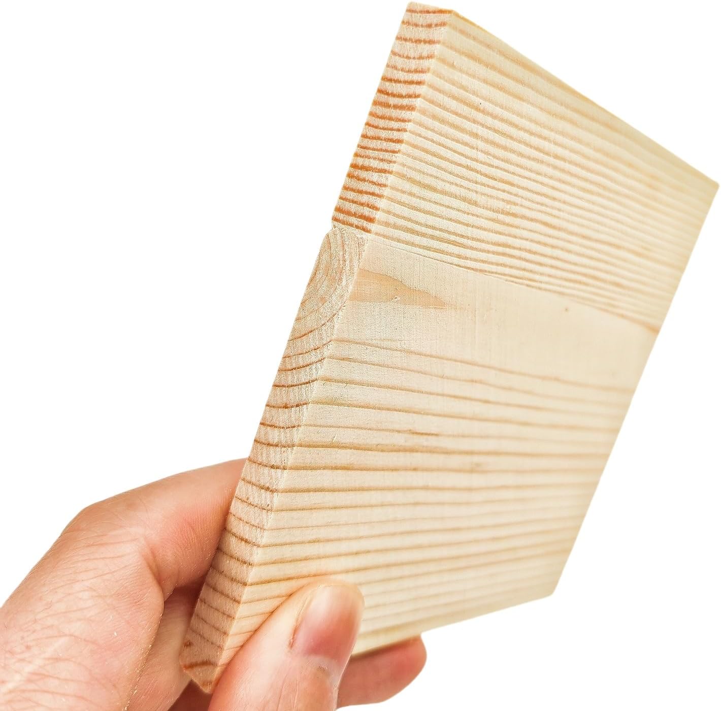 6PCS Unfinished Wood Square Blocks for Crafts, 6x6x1in Blank Wooden Squares Pine Wood Boards for Carving,DIY Wood Coasters,Painting & Burning