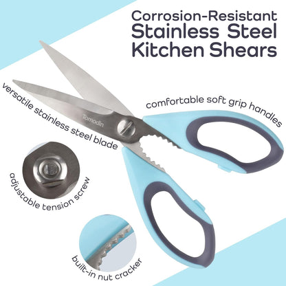 Premium 5-in-1 Kitchen Shears with Peeler Set - 1 Set (1 Scissor & 1 Peeler)