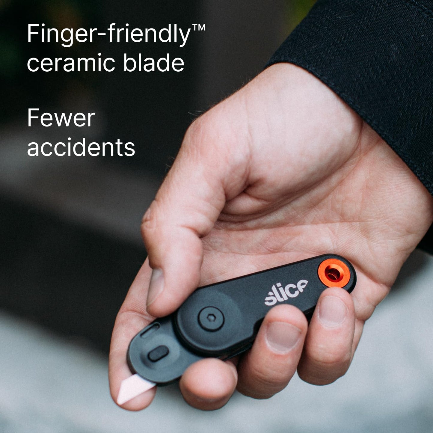 Slice Everyday Carry (EDC) Folding Knife | Heavy Duty Utility Knife | Modern Pocket Knife | Safe Ceramic Blade Lasting 11x Longer Than Metal | Compact and Convenient Box Cutter | 1 Pack