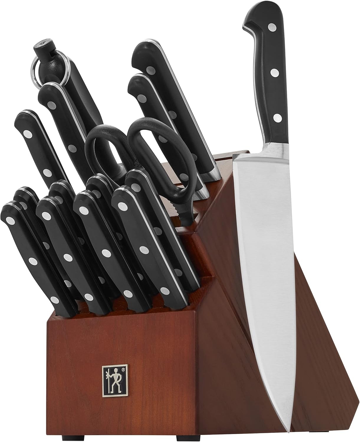 HENCKELS Classic Razor-Sharp 16-Piece Knife Block Set, Chef Knife, Bread Knife, German Engineered Informed by 100+ Years of Mastery