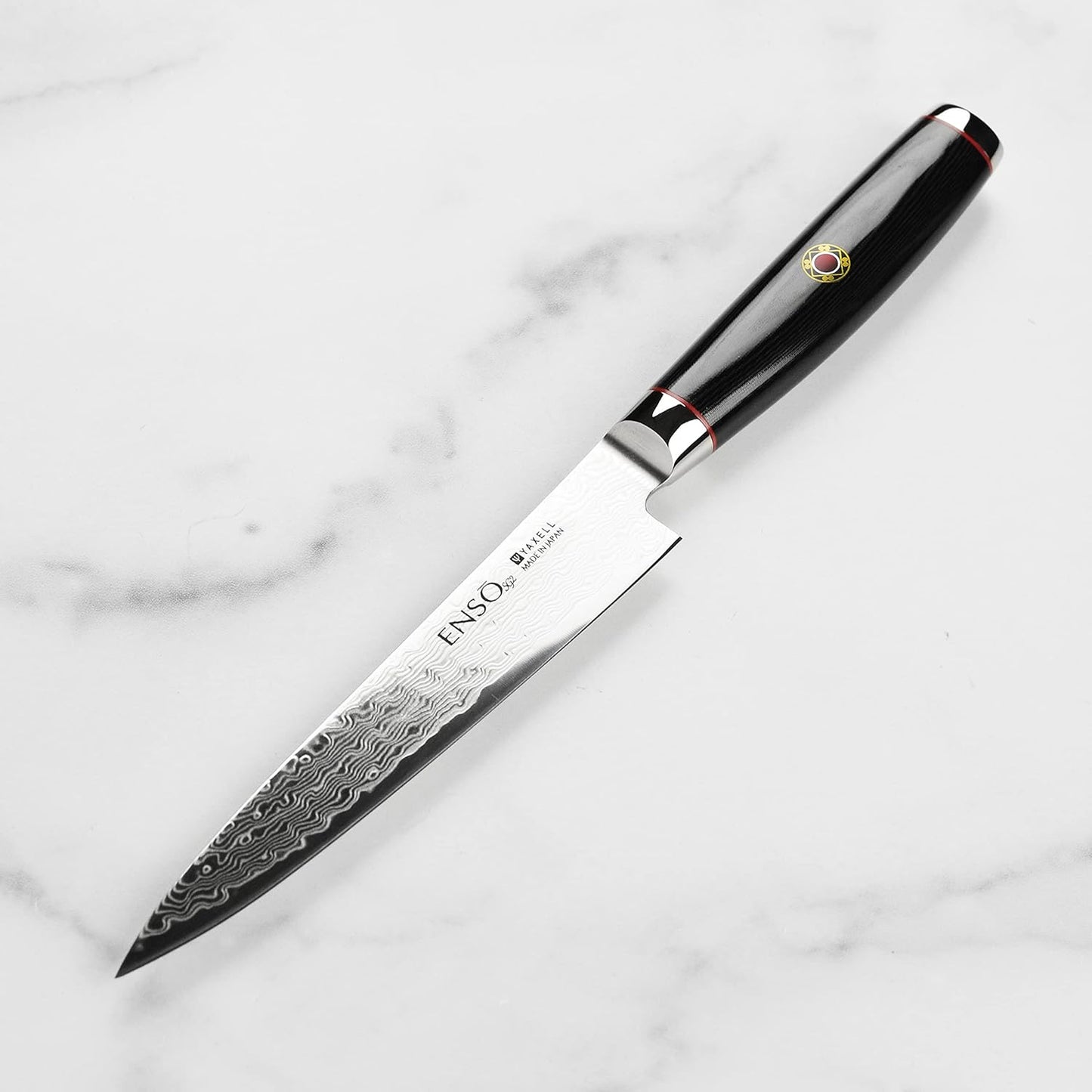 Enso SG2 Utility Knife - Made in Japan - 101 Layer Stainless Damascus, 6"