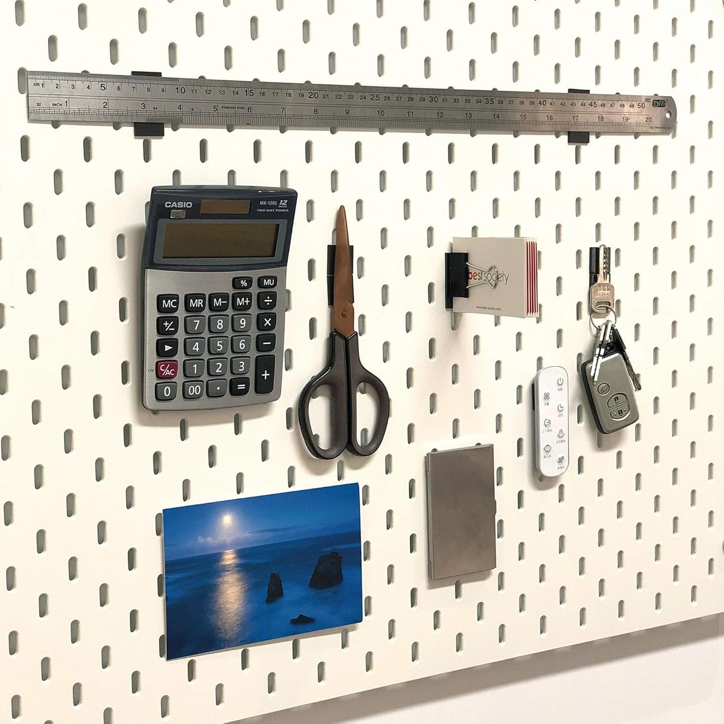 Adhesive Metal Tape for Magnets, (1.4 inch Wide X 10 ft Long) Flexible White Metal Strip Roll, White Ferrous Tape Stick on Wall to Hold Magnetic Products
