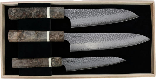 Cold Steel Japanese VG-10 Damascus 3-PC Kitchen Knife Set