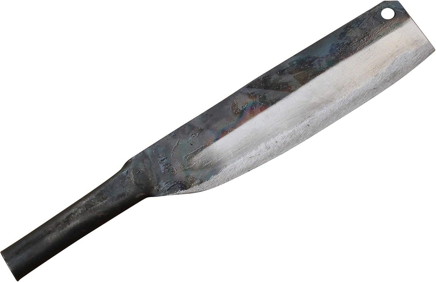 Crude - Asian 7 Inch Nakiri Kitchen Chef Knife, Carbon Steel, Super Sharp, Thin and Light
