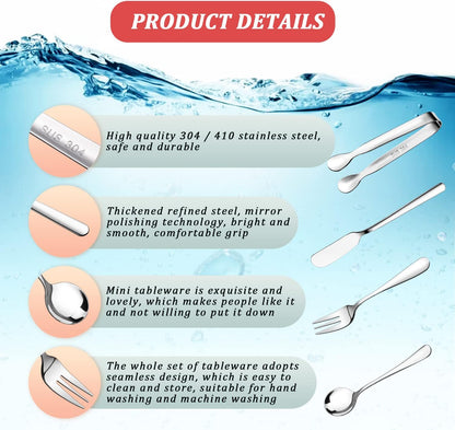 Charcuterie Boards Accessories 64Pcs Cheese Butter Spreader Knives Set Charcuterie Utensils Mini Serving Spoons and Forks Small Serving Tongs Sauce Cups Honey Dippers Toothpick Flags for Pastry Making