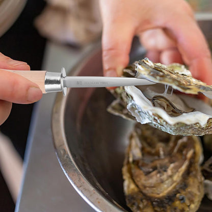 Oyster Knife, Oyster Shucking Knife with Wooden Handle Oyster Opener Tool for Seafood