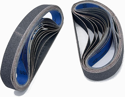 1x30 Inch Silicon Carbide Sanding Belts, 4 PCS Each of 80,120, 240, 400, 800,1000 Grits Knife Sharpening Belt Kits for 1 x 30 Inch Belt Sander, 24 Pack